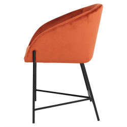 Chaise tapissée avec un style contemporain - modèle 004 - terracotta - MWlab