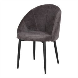 Chaise tapissée avec un style Mid Century - modèle 006 - gris de marque MWlab, référence: J8869500