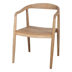 Chaise en bois avec un style contemporain - modèle 015 - naturel de marque MWlab, référence: J8872500