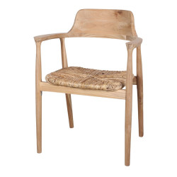 Chaise en bois avec un style nordique - modèle 016 - naturel de marque MWlab, référence: J8872700