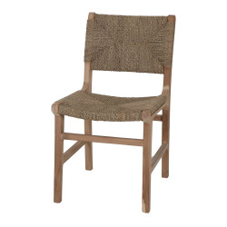 Chaise en bois avec un style méditerranéen - modèle 016 - naturel de marque MWlab, référence: J8872800