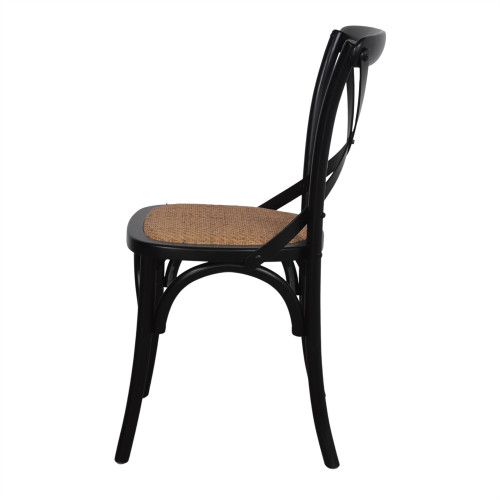 Chaise en bois avec un style bistrot - modèle 018 - noir - MWlab