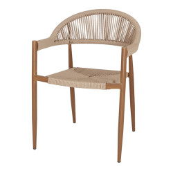 Chaise d’extérieur avec un style méditerranéen - modèle 019 - naturel de marque MWlab, référence: J8873400