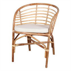 Chaise en rotin avec un style nordique - modèle 025 - naturel de marque MWlab, référence: J8874500