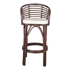 Tabouret haut en bambou et rotin avec un style tropical - modèle 026 - marron - MWlab