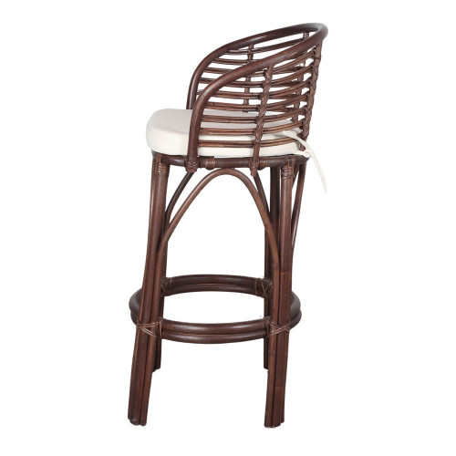 Tabouret haut en bambou et rotin avec un style tropical - modèle 026 - marron - MWlab