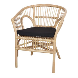 Chaise en rotin naturel avec un style Bistrot - modèle 028 - naturel de marque MWlab, référence: J8875000