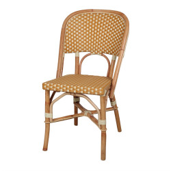 Chaise en rotin avec un style bistrot - modèle 030 - curry de marque MWlab, référence: J8875300