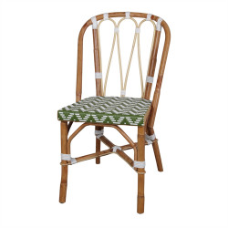 Chaise en rotin avec un style bistrot - modèle 037 - vert de marque MWlab, référence: J8876100