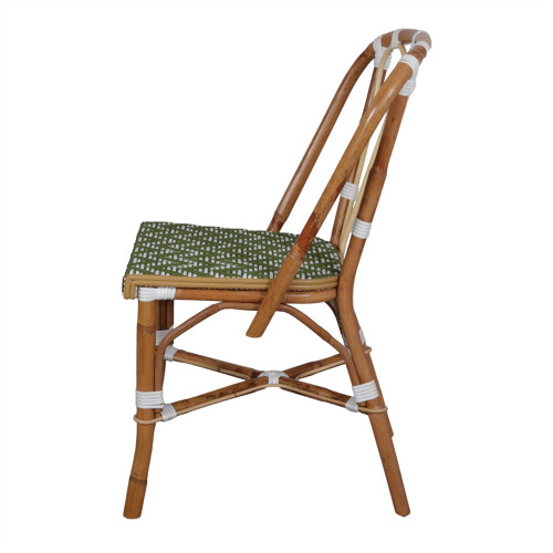 Chaise en rotin avec un style bistrot - modèle 037 - vert - MWlab