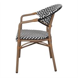 Chaise d’extérieur avec un style bistrot - modèle 038 - noir - MWlab