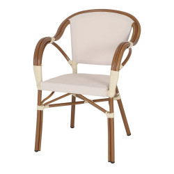 Chaise d’extérieur avec un style bistrot - modèle 039 - beige de marque MWlab, référence: J8876400