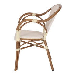 Chaise d’extérieur avec un style bistrot - modèle 039 - beige - MWlab