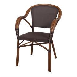 Chaise d’extérieur avec un style bistrot - modèle 039 - marron de marque MWlab, référence: J8876500