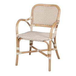 Chaise en rotin avec un style bistrot - modèle 041 - beige de marque MWlab, référence: J8876800