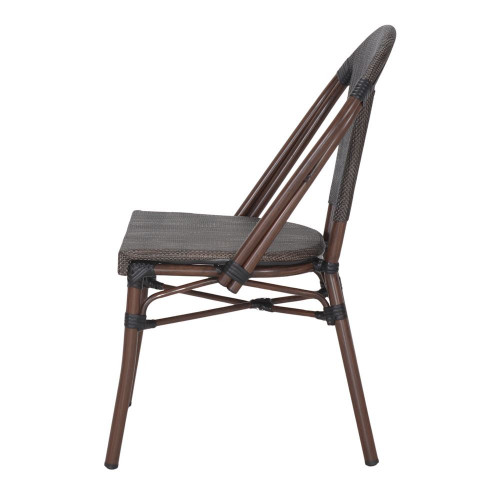 Chaise d’extérieur avec un style bistrot - modèle 056 - marron/gris - MWlab