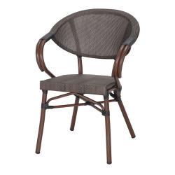 Chaise d’extérieur avec un style bistrot - modèle 057 - marron/gris de marque MWlab, référence: J8878500