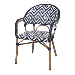 Chaise d’extérieur avec un style bistrot - modèle 058 - bleu de marque MWlab, référence: J8878600