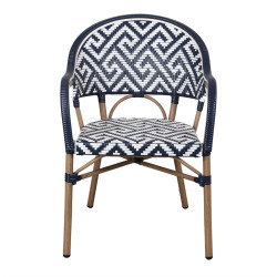 Chaise d’extérieur avec un style bistrot - modèle 058 - bleu - MWlab