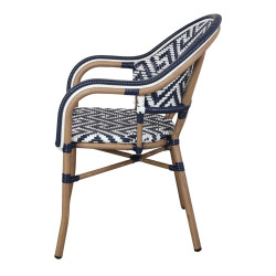 Chaise d’extérieur avec un style bistrot - modèle 058 - bleu - MWlab