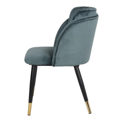 Chaise tapissée avec un style contemporain - modèle 061 - bleu pétrole - MWlab