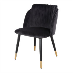 Chaise tapissée avec un style contemporain - modèle 061 - noir de marque MWlab, référence: J8879400