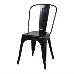 Chaise en métal avec un style industriel - modèle 062 - noir de marque MWlab, référence: J8879600