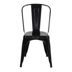 Chaise en métal avec un style industriel - modèle 062 - noir - MWlab