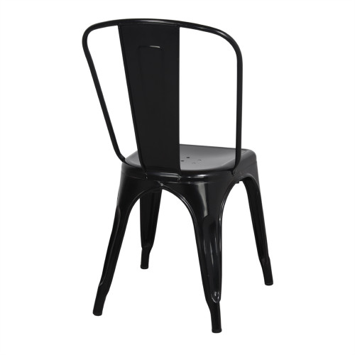 Chaise en métal avec un style industriel - modèle 062 - noir - MWlab