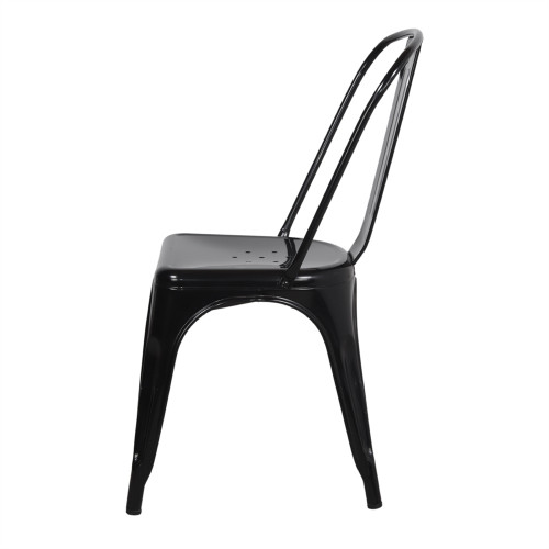 Chaise en métal avec un style industriel - modèle 062 - noir - MWlab