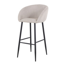 Tabouret haut tapissé avec un style contemporain - modèle 063 - beige de marque MWlab, référence: J8879800