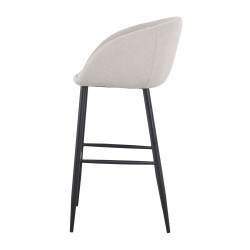 Tabouret haut tapissé avec un style contemporain - modèle 063 - beige - MWlab