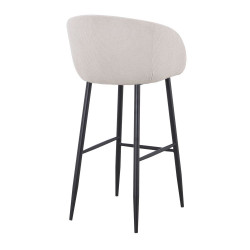 Tabouret haut tapissé avec un style contemporain - modèle 063 - beige - MWlab