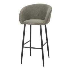 Tabouret haut tapissé avec un style contemporain - modèle 063 - vert olive de marque MWlab, référence: J8880000