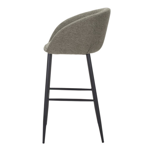 Tabouret haut tapissé avec un style contemporain - modèle 063 - vert olive - MWlab