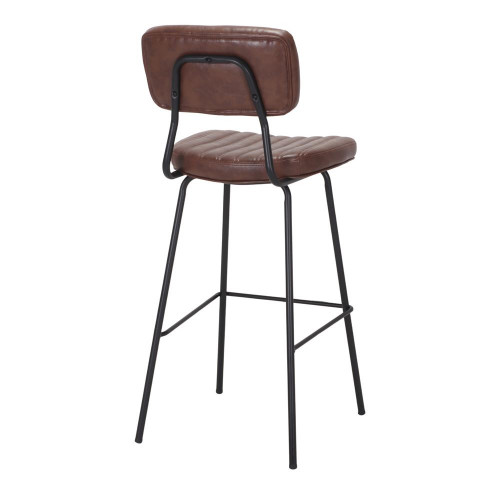 Tabouret haut en simili cuir avec un style industriel - modèle 064 - marron - MWlab