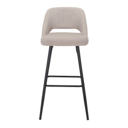 Tabouret haut tapissé avec un style Mid Century - modèle 066 - beige - MWlab