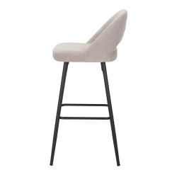 Tabouret haut tapissé avec un style Mid Century - modèle 066 - beige - MWlab