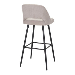 Tabouret haut tapissé avec un style Mid Century - modèle 066 - beige - MWlab