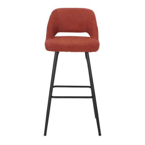 Tabouret haut tapissé avec un style Mid Century - modèle 066 - terracotta - MWlab