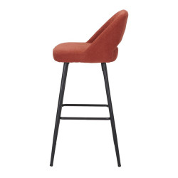 Tabouret haut tapissé avec un style Mid Century - modèle 066 - terracotta - MWlab