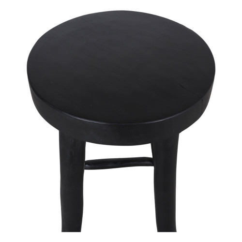 Tabouret haut en bois avec un style rustique - modèle 069 - noir - MWlab