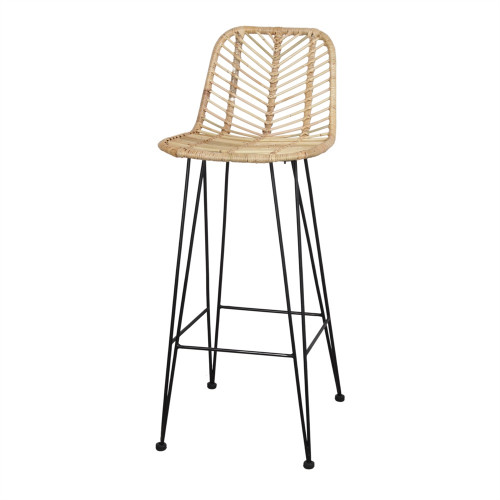 Tabouret haut en rotin avec un style nordique - modèle 077 - naturel - MWlab