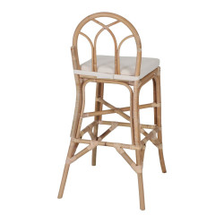 Tabouret haut en rotin avec un style méditerranéen - modèle 078 - naturel - MWlab