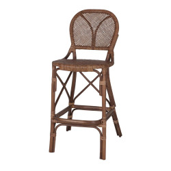 Tabouret haut en rotin avec un style bistrot - modèle 081 - naturel de marque MWlab, référence: J8882500