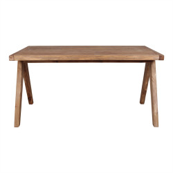 Table de salle à manger en bois avec un style méditerranéen - modèle 087 - 148 cm de marque MWlab, référence: J8883100