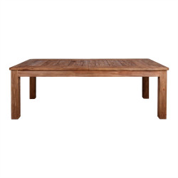 Table de salle à manger extensible avec un style rustique vintage fabriquée en bois de pin recyclé - modèle 090 - 224 cm de marque MWlab, référence: J8883400