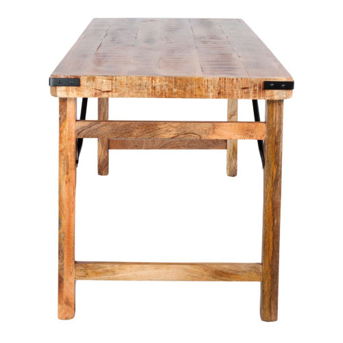 Table avec un style vintage en bois tropical effet ancien - modèle 091 - 168 cm - MWlab