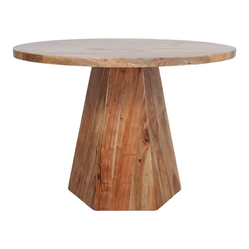 Table de salle à manger en bois avec un style Japandi - modèle 094 - 110 cm - MWlab