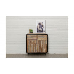 Commode en bois brut recyclé de marque Delorm, référence: B8888700